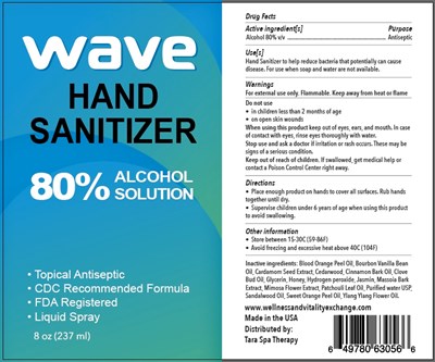 wave 8 - WAVE Hand Sanitizer 8oz label